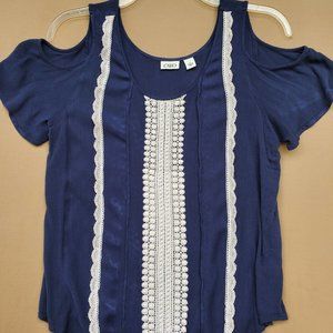 Cato Lace Short-Sleeved Blouse